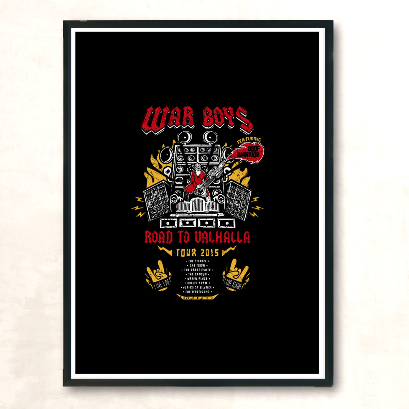 Road To Valhalla Tour Modern Poster Print