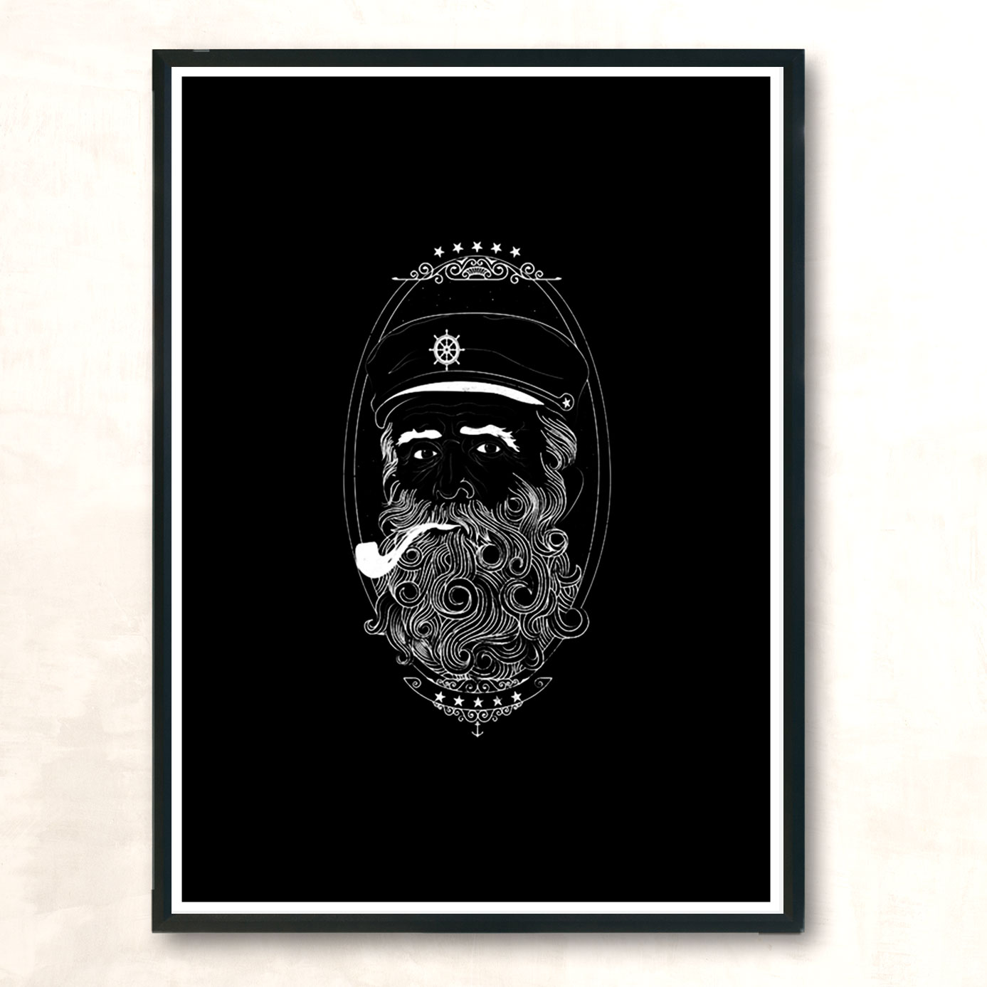 Sailor Waves Modern Poster Print