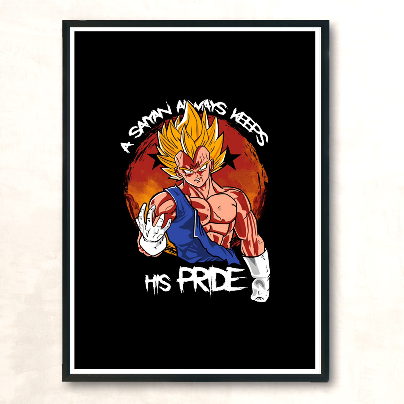Saiyans Pride Modern Poster Print