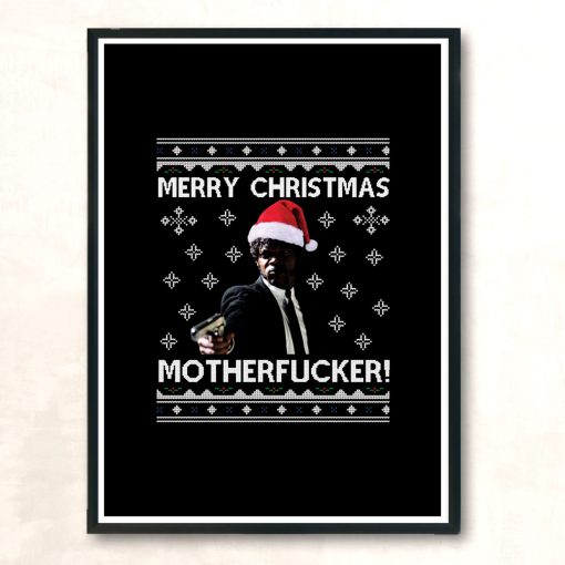 Samuel L Jackson Merry Christmas Motherfucker Pulp Fiction Modern Poster Print