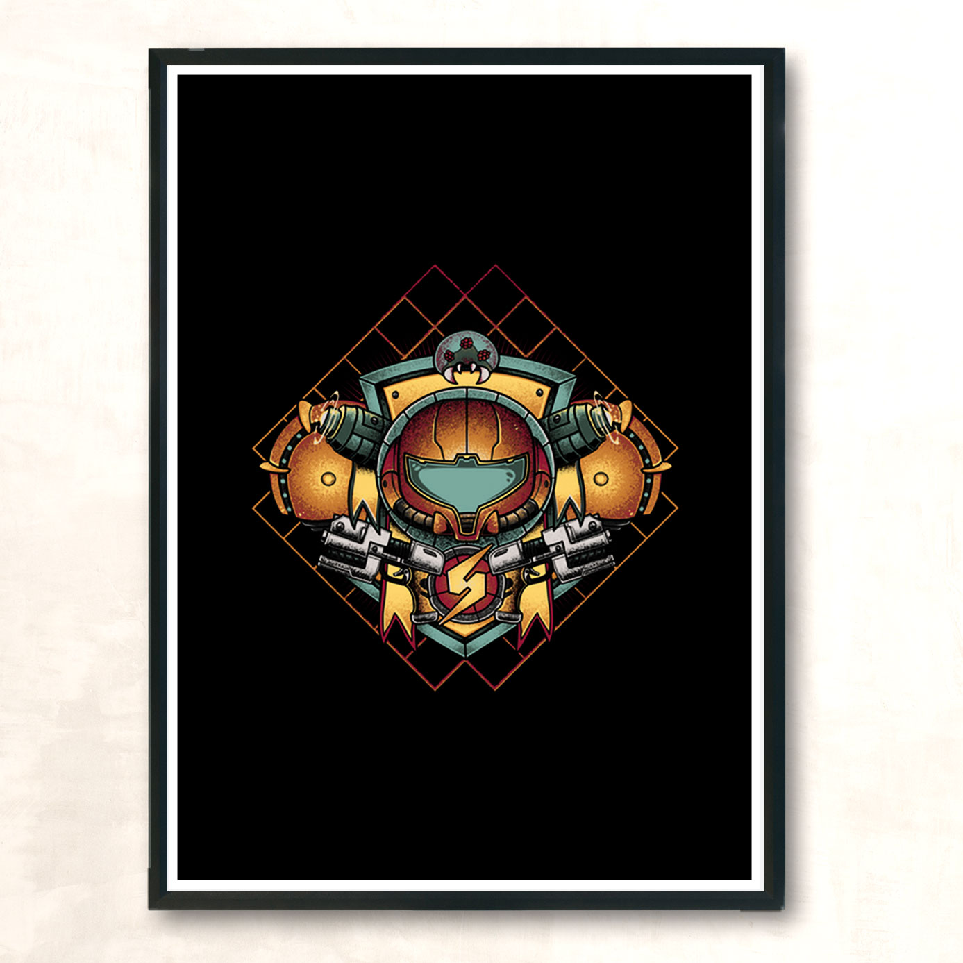 Samus Crest Modern Poster Print