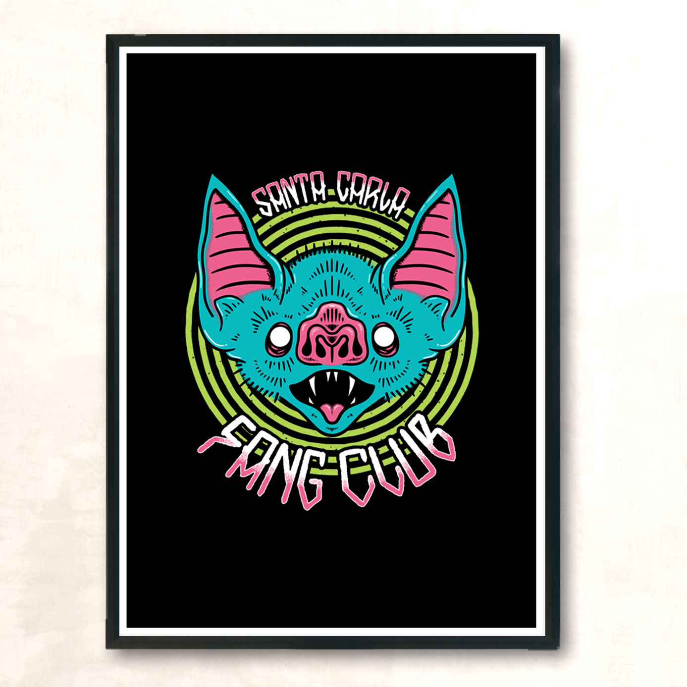 Santa Carla Fang Club Modern Poster Print