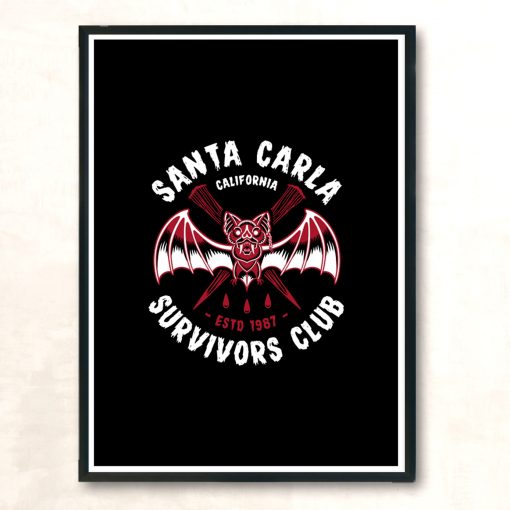 Santa Carla Survivors Club Lost Boys Vampire Modern Poster Print