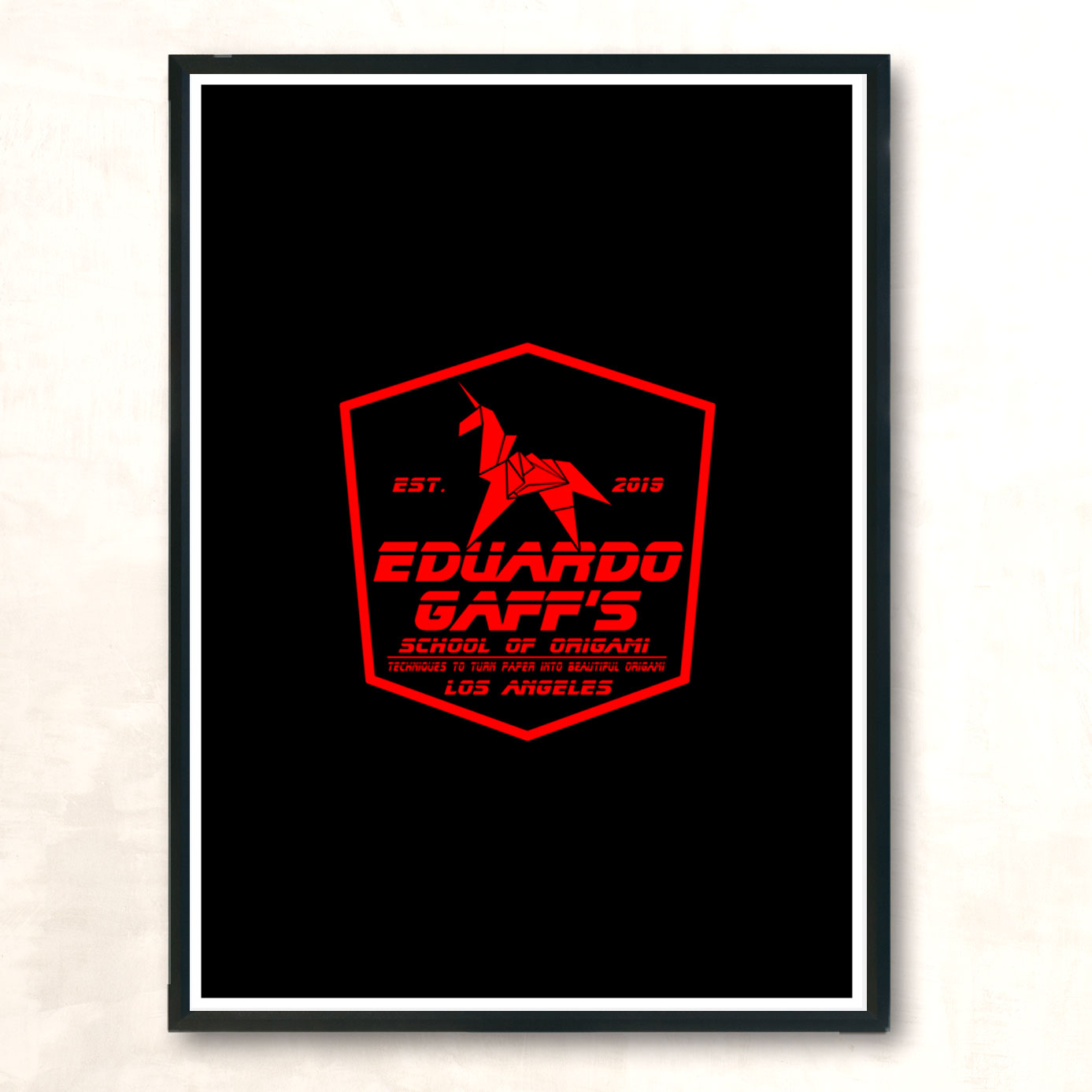 School Of Origami Modern Poster Print