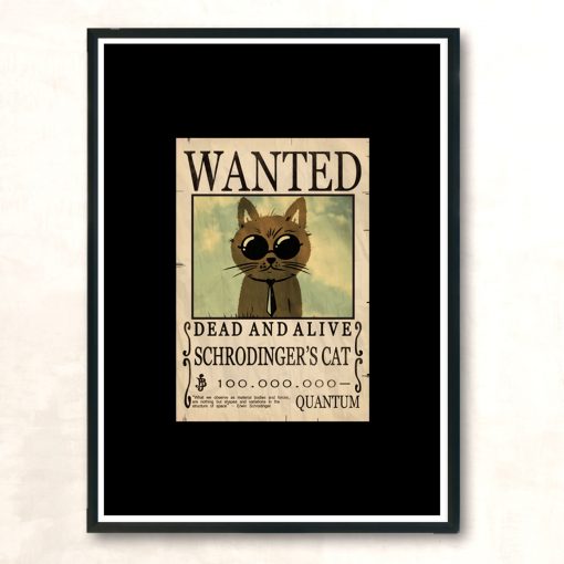 Schrodingers Cat Modern Poster Print