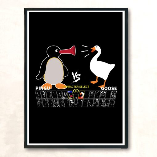 Select Penguin Vs Goose Modern Poster Print
