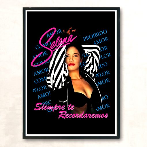 Selena Siempre Te Recordaremos Vintage Wall Poster