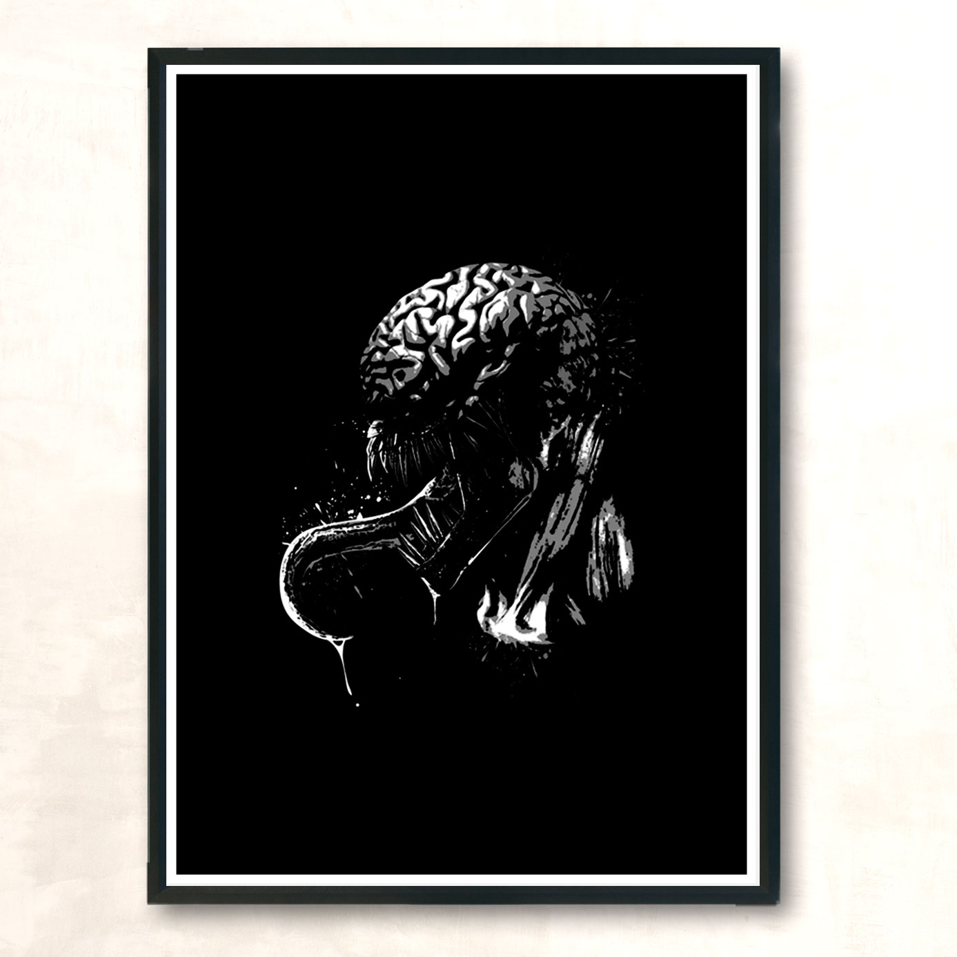 Shadow Monster Modern Poster Print