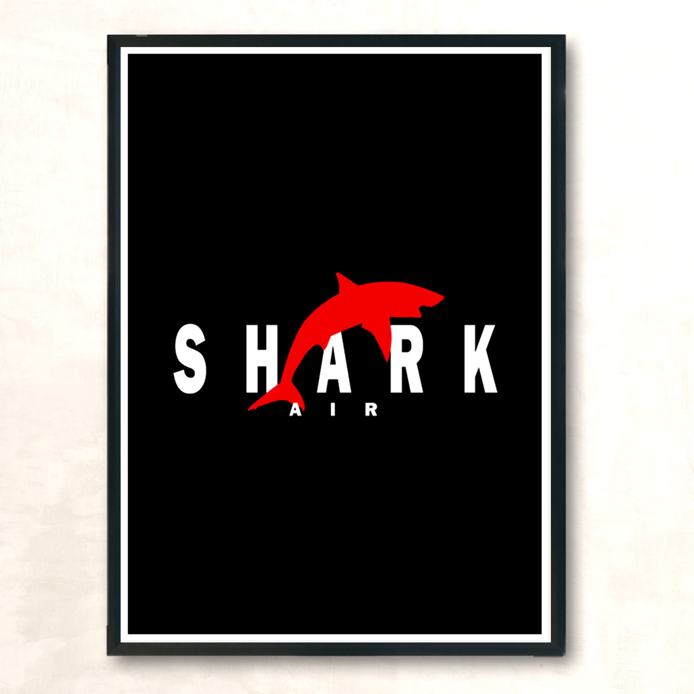 Shark Air Modern Poster Print
