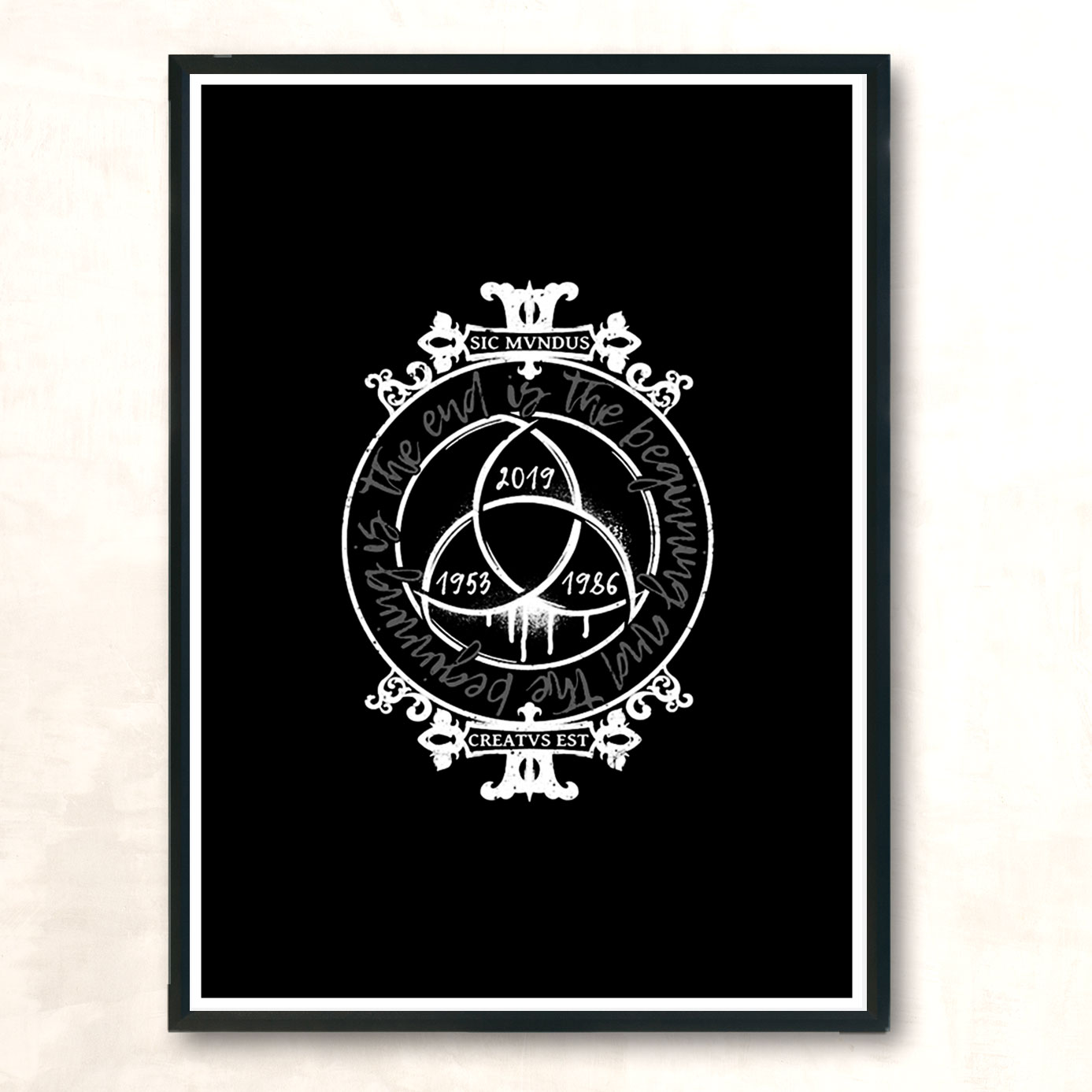 Sic Mundus Creatus Est Modern Poster Print