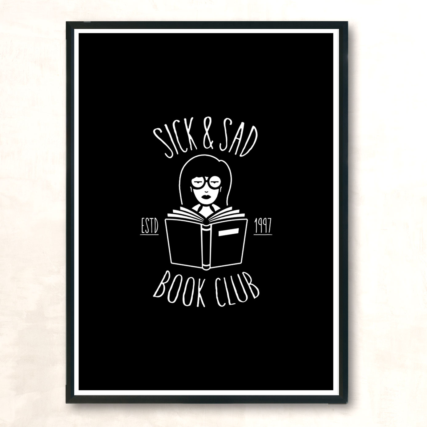 Sick And Sad Book Club Modern Poster Print