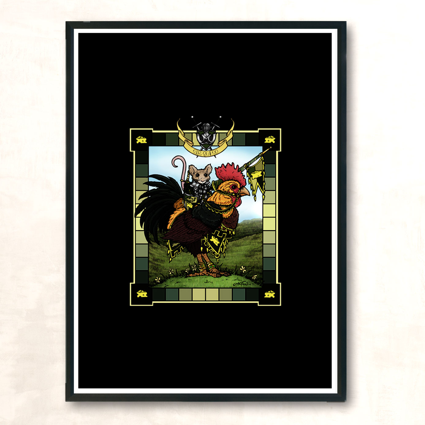 Sir Queso The Mouse Knight Modern Poster Print