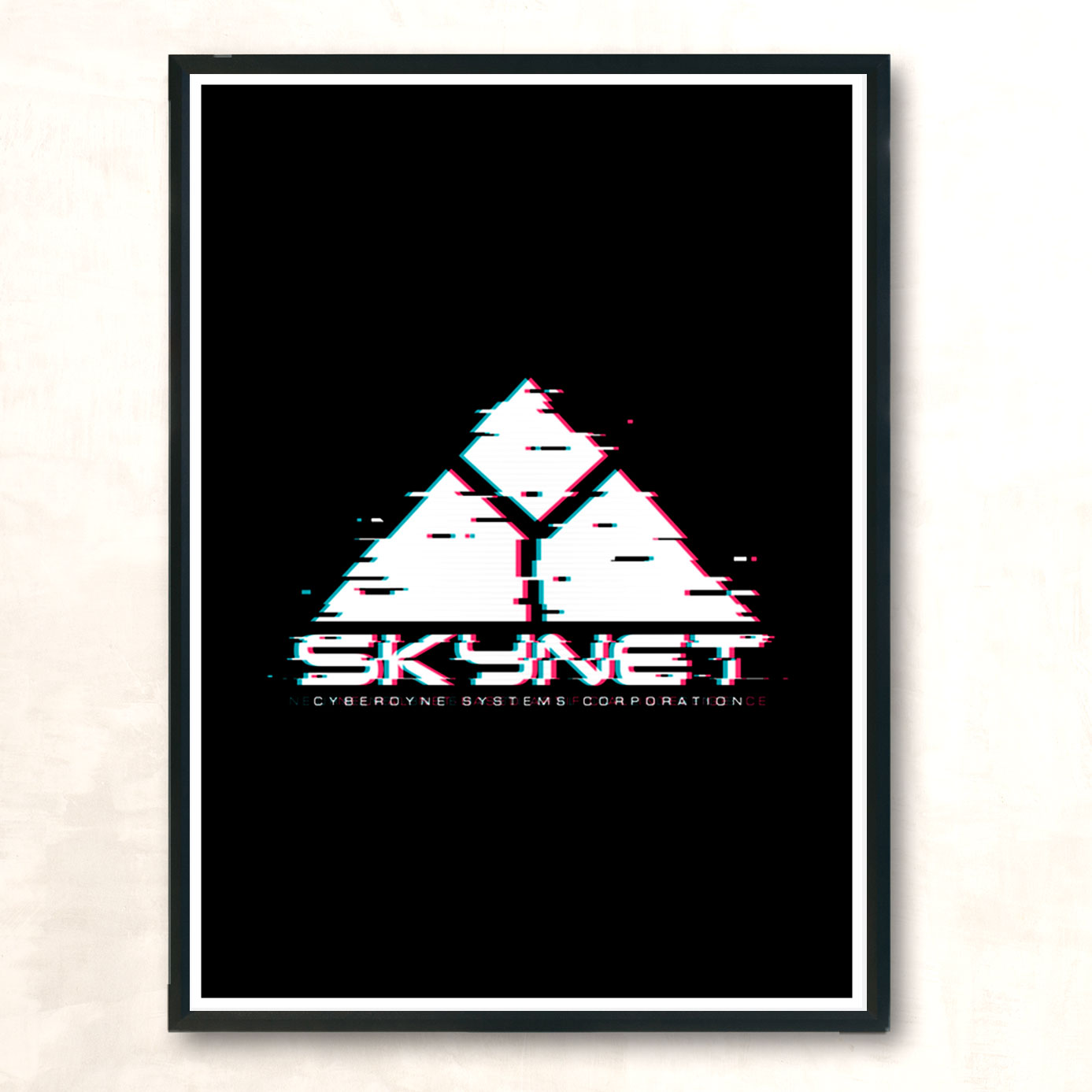Skynet Glitch Modern Poster Print