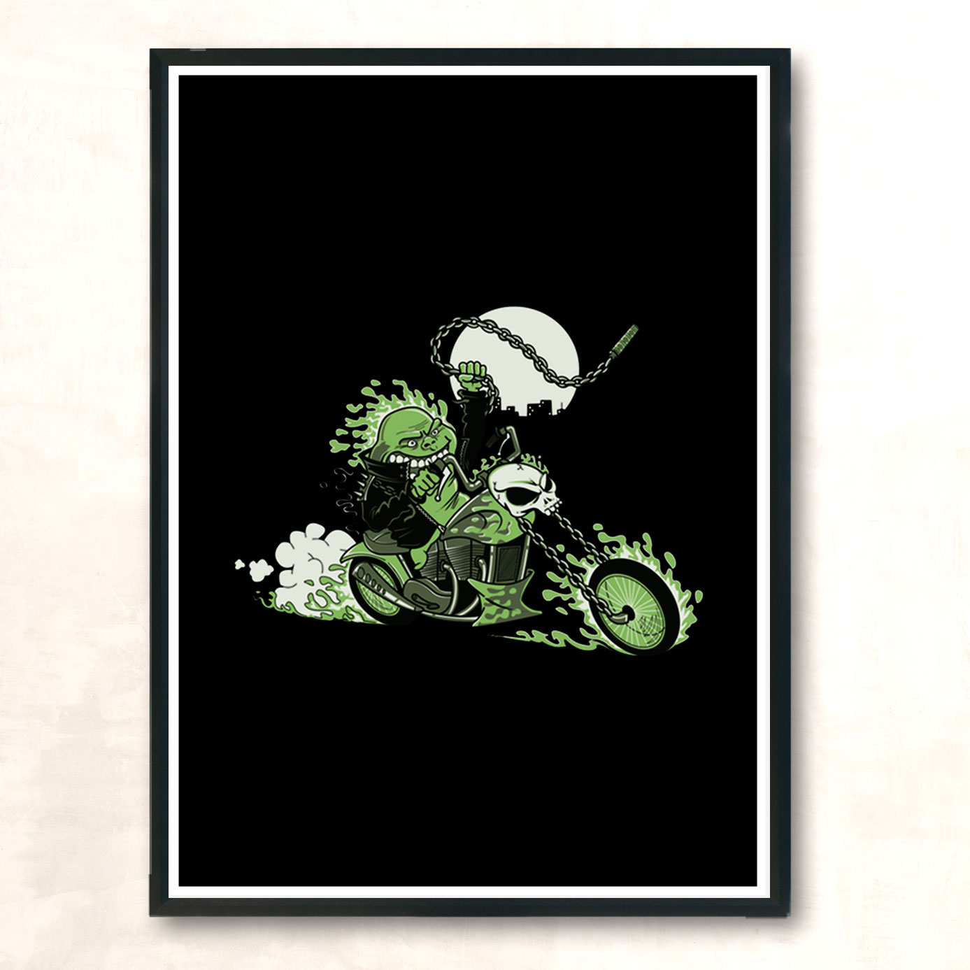 Slimer Rider Modern Poster Print