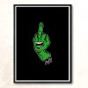 Smiling Hand Green Modern Poster Print