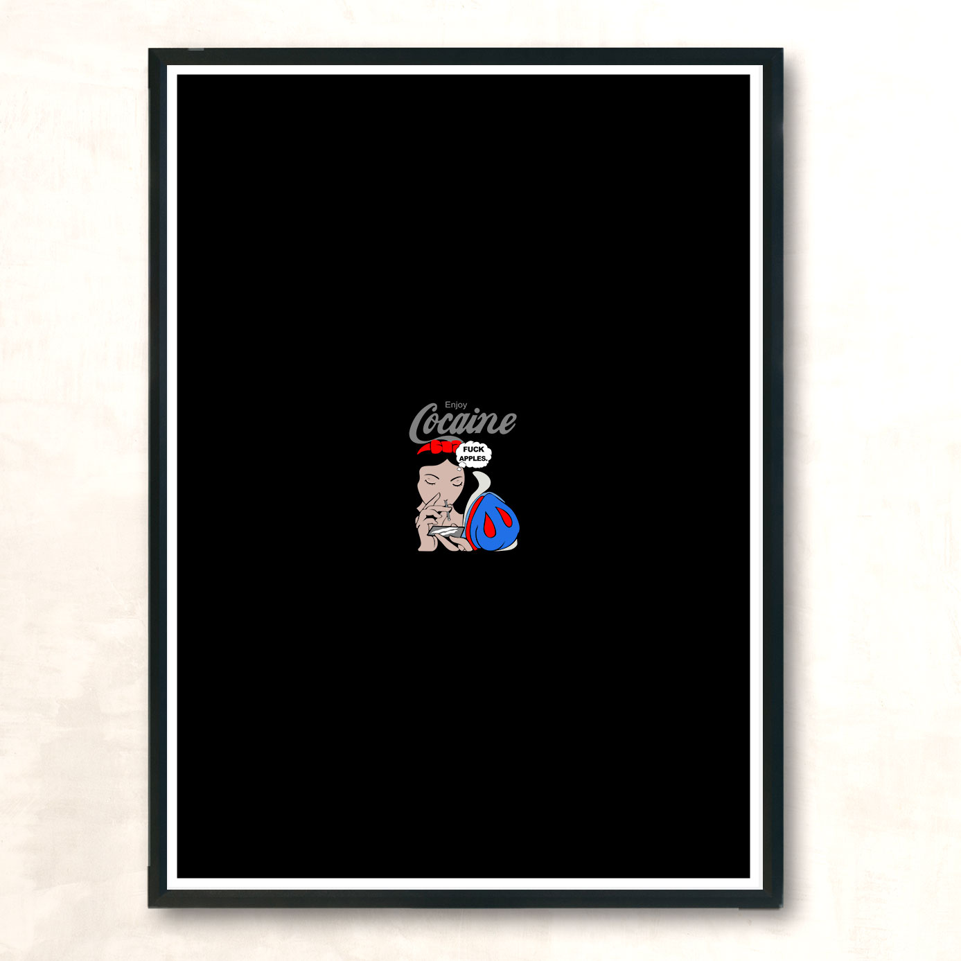Snow White Enjoy Cocaine Modern Poster Print