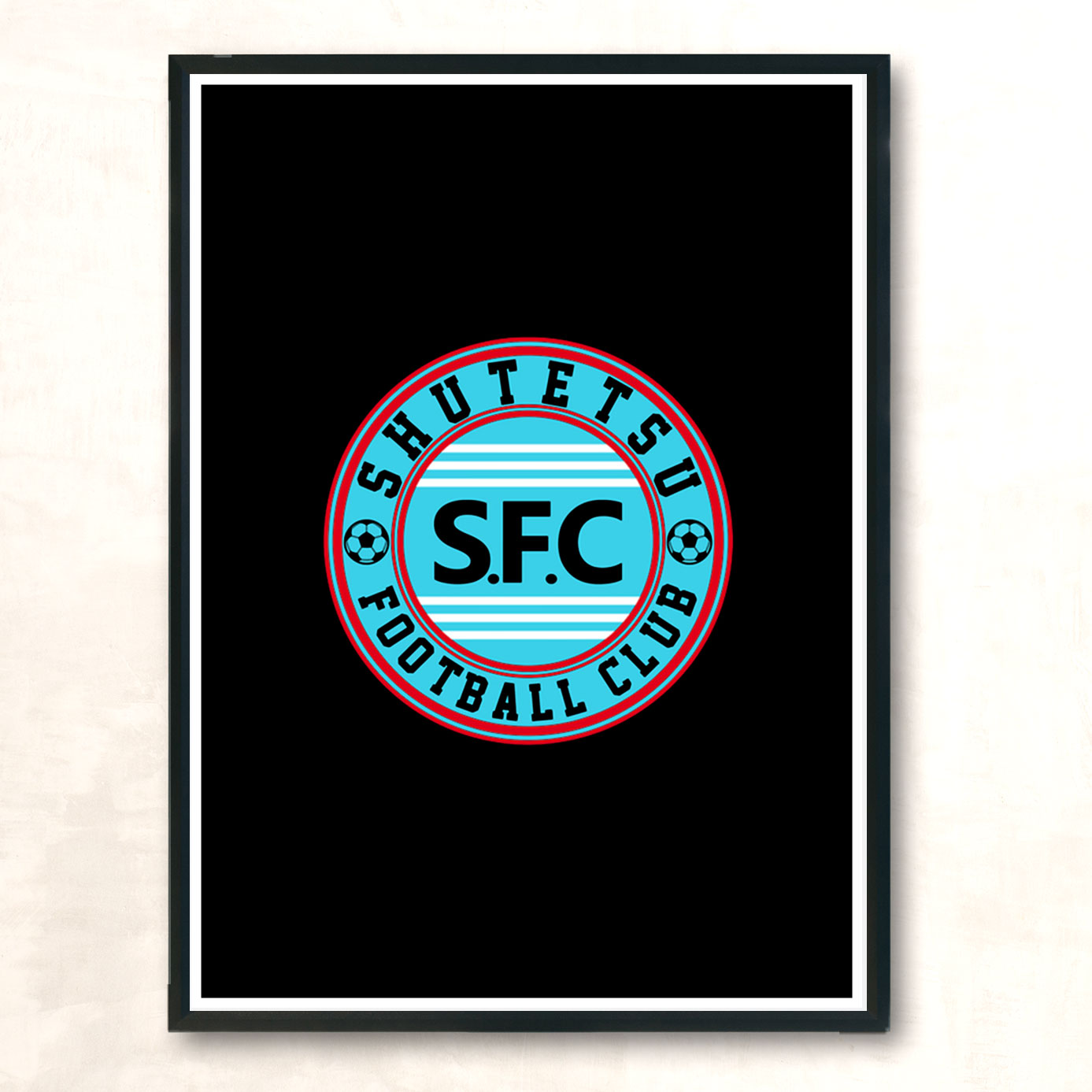 Soccer Club Logo V15 Modern Poster Print