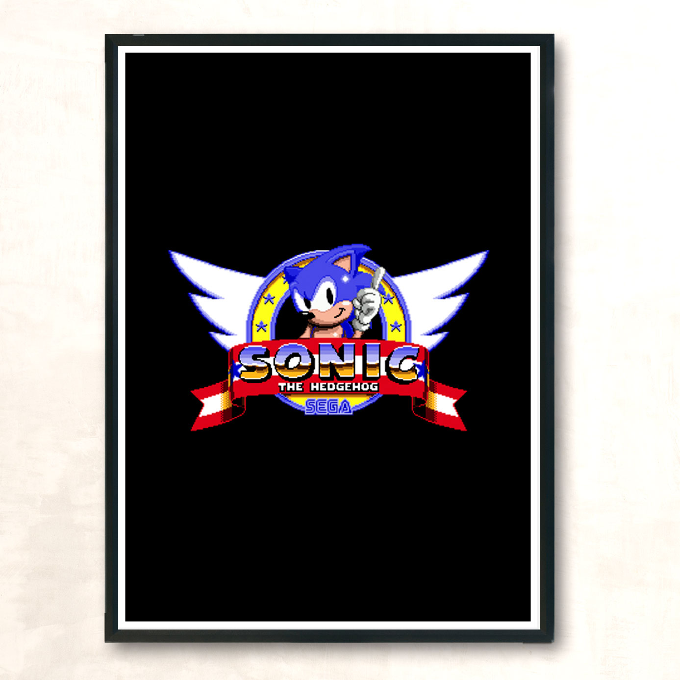 Sonic Title Screen Modern Poster Print