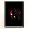 Spiderman Vs Elf Modern Poster Print