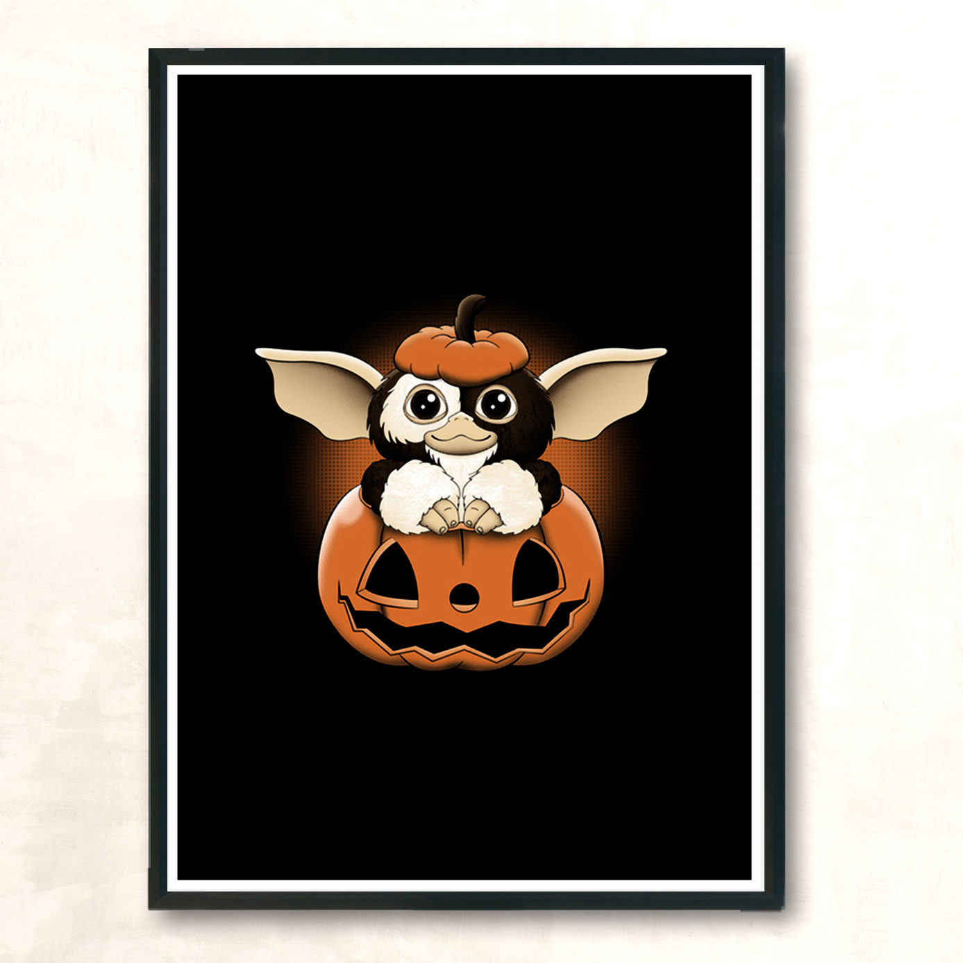 Spooky Mogwai Modern Poster Print