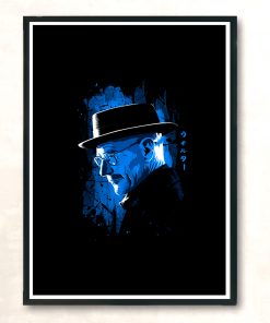 Stain White Modern Poster Print