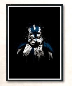 Star Soldier Blue Modern Poster Print