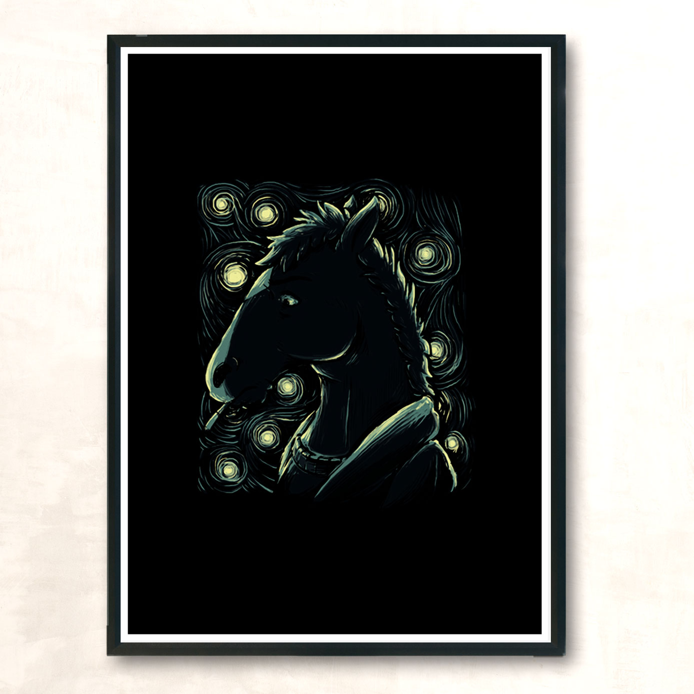 Starry Horse Modern Poster Print