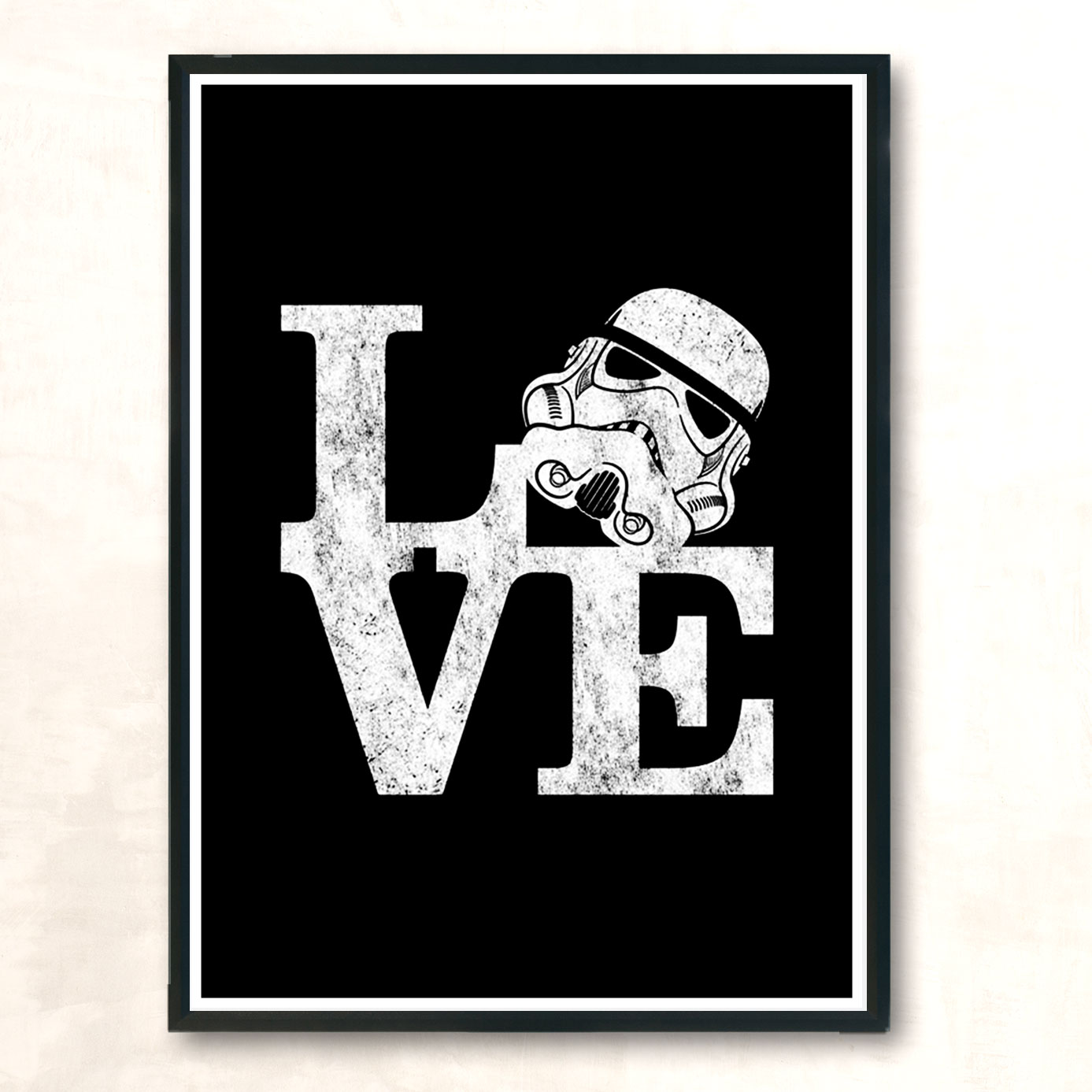 Stormtrooper Love Modern Poster Print