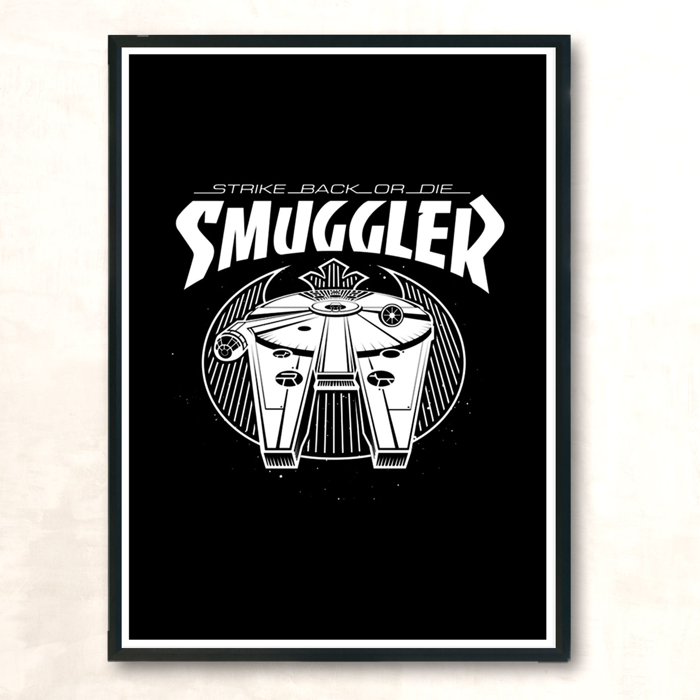 Strike Back Or Die Modern Poster Print