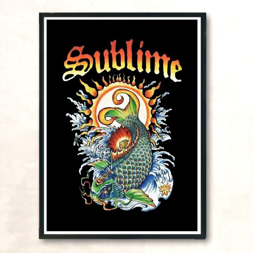Sublime Koi Fish Vintage Wall Poster
