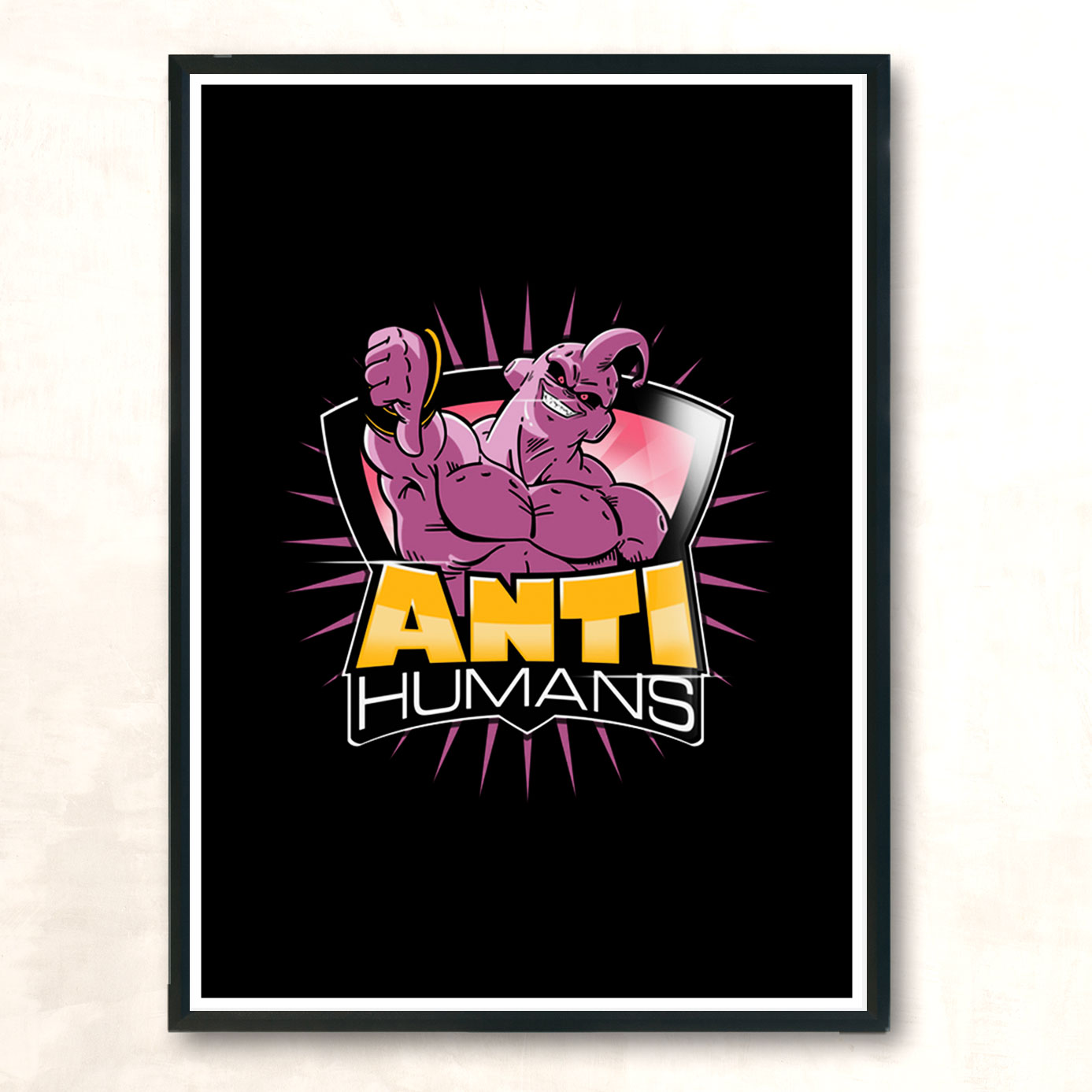 Supabuu Anti Humans Modern Poster Print