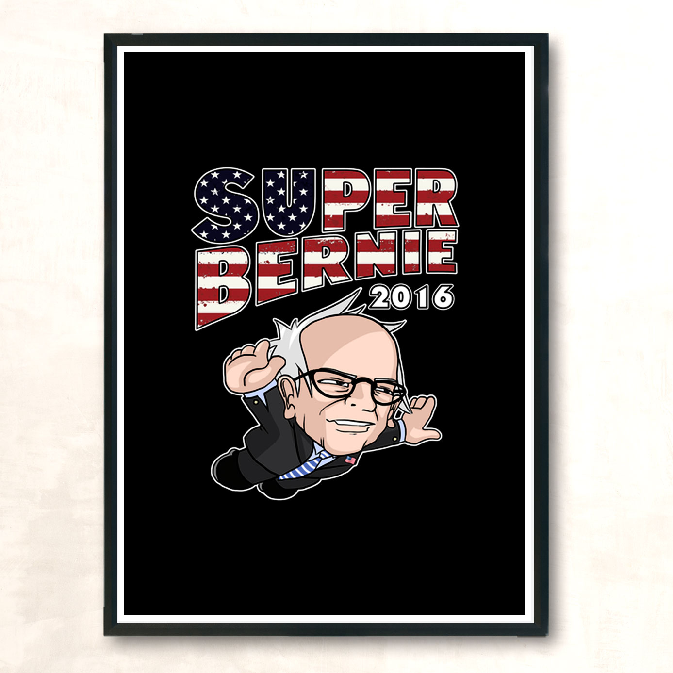 Super Bernie 2016 Modern Poster Print