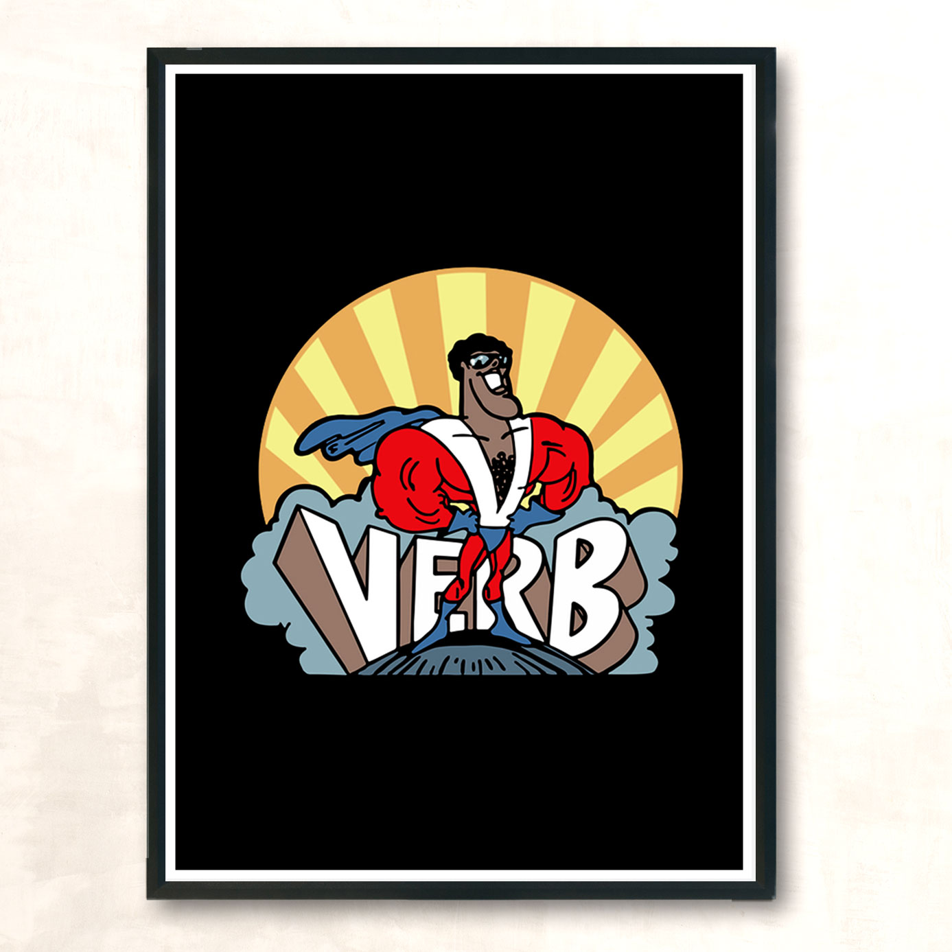 Super Verb Schoolhouse Rock Modern Poster Print