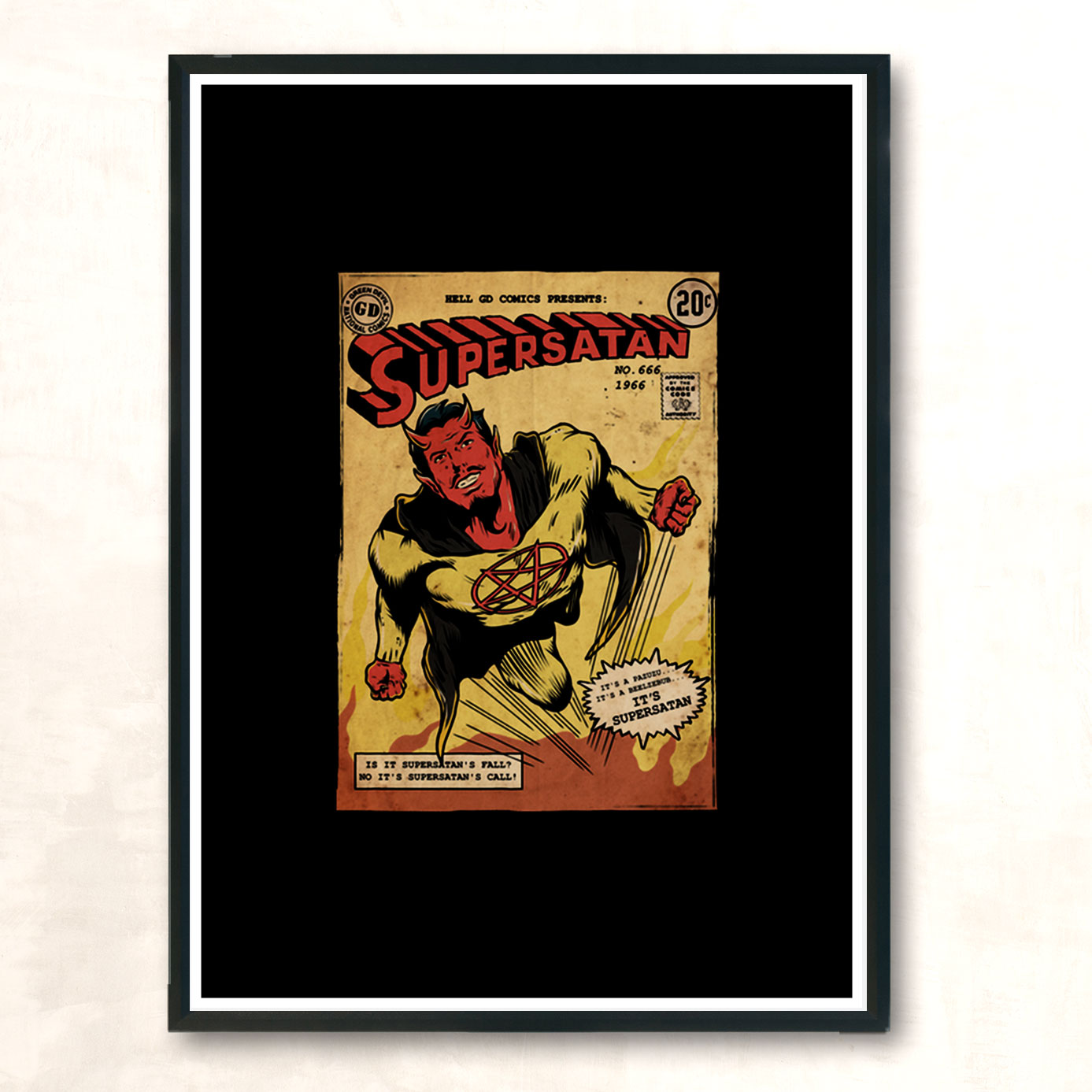 Supersatan 2 Modern Poster Print