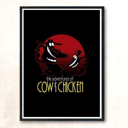 The Adventures Of Cow And Chicken Modern Poster Print
