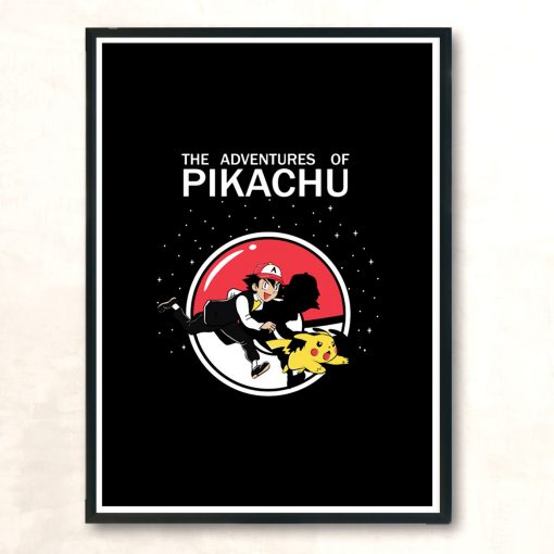 The Adventures Of Pikachu Modern Poster Print