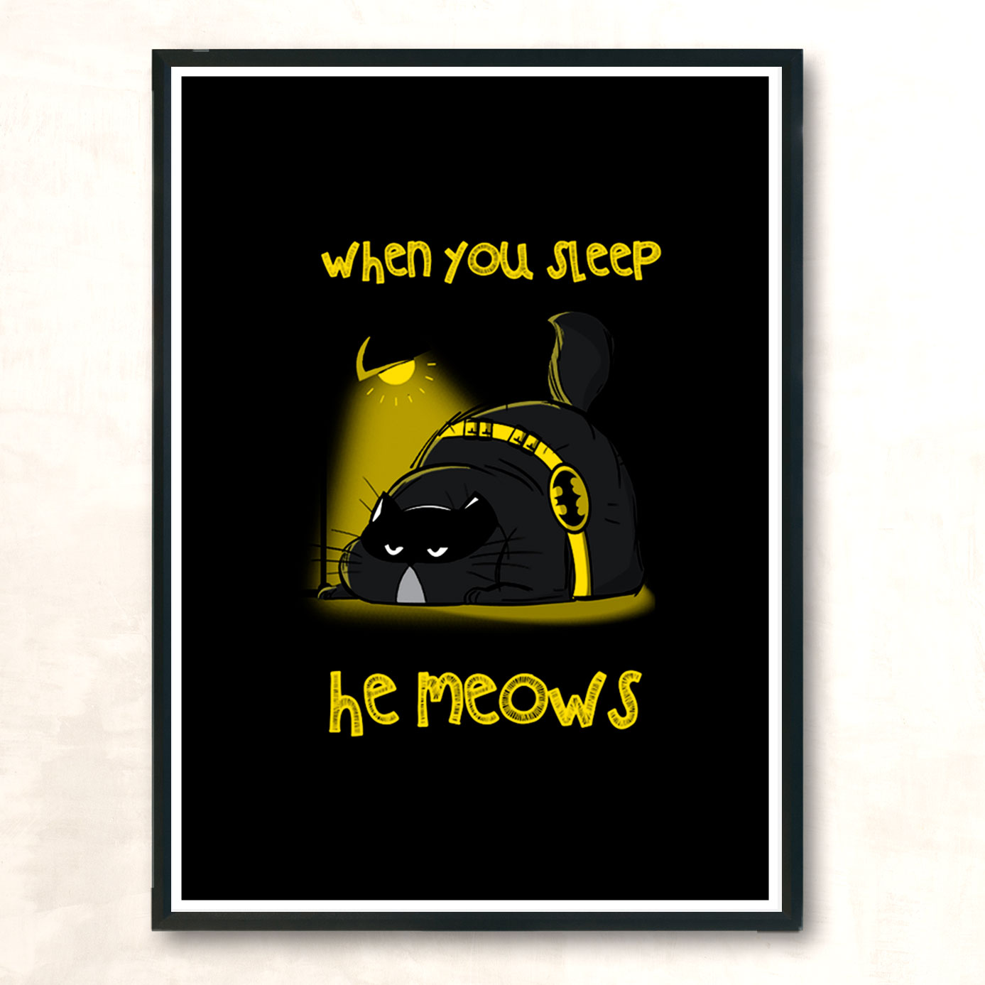 The Batcat Modern Poster Print