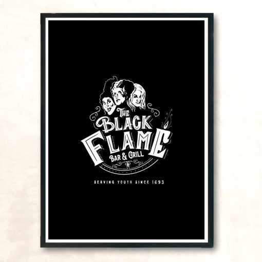 The Black Flame Modern Poster Print