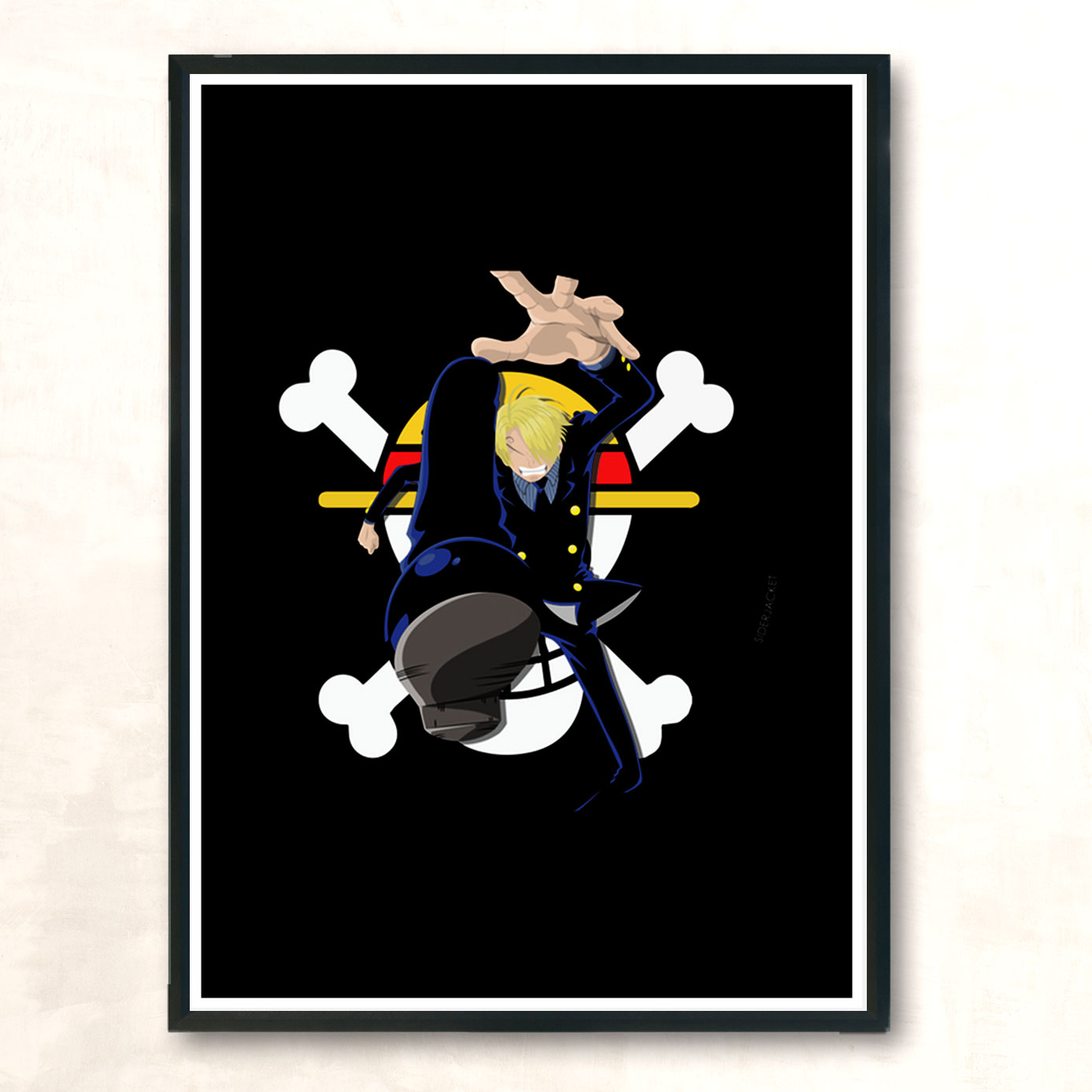 The Black Leg Chef Modern Poster Print