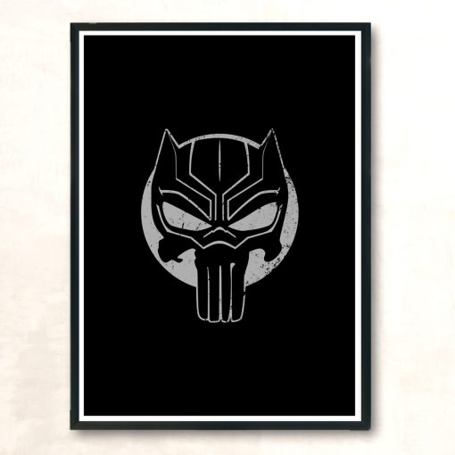 The Black Punisher Modern Poster Print