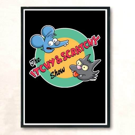 The Itchy Scratchy Show Retro 80s Huge Wall Poster