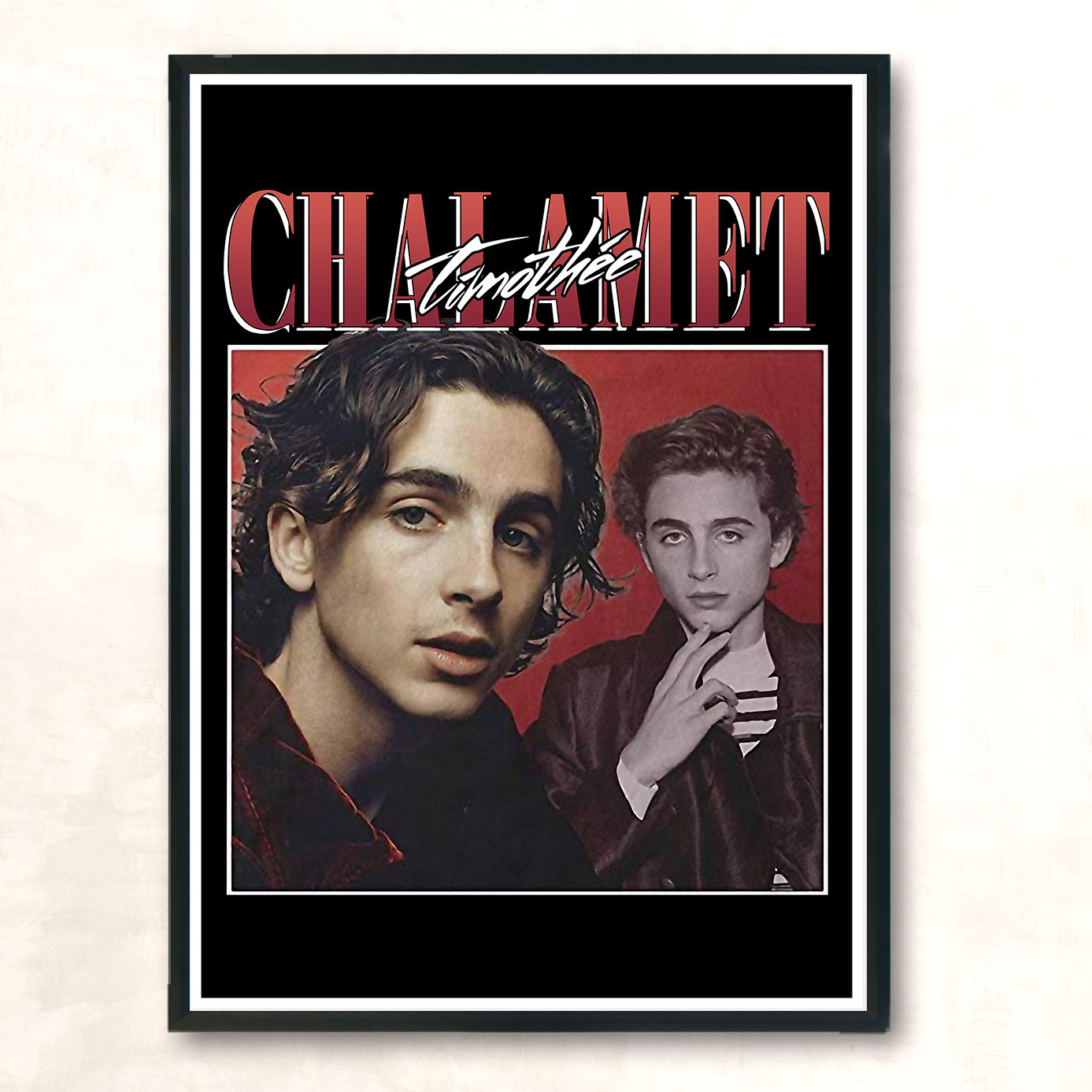 Timothe Chalamet Vintage Wall Poster