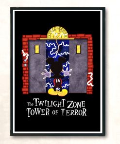 Twilight Zone Tower Of Terror Mickey Mouse Vintage Wall Poster