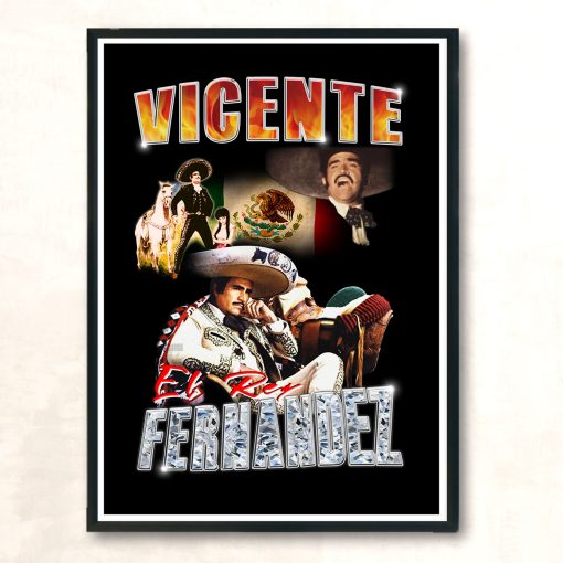 Vicente Fernandez Vintage 90s Retro Vintage Wall Poster