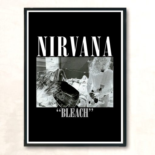 Vintage Rare Nirvana Bleach Kurt Cobain Sweatshirt Vintage Wall Poster