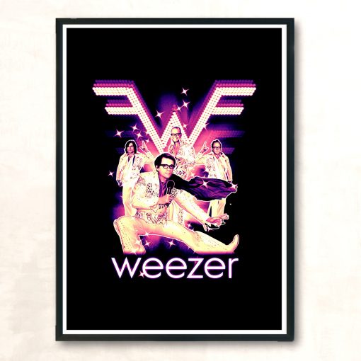 Weezer New Elvis Band Vintage Wall Poster