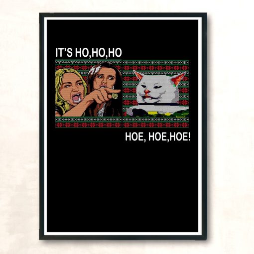 Woman Cat Yelling Meme Ugly Christmas Huge Wall Poster
