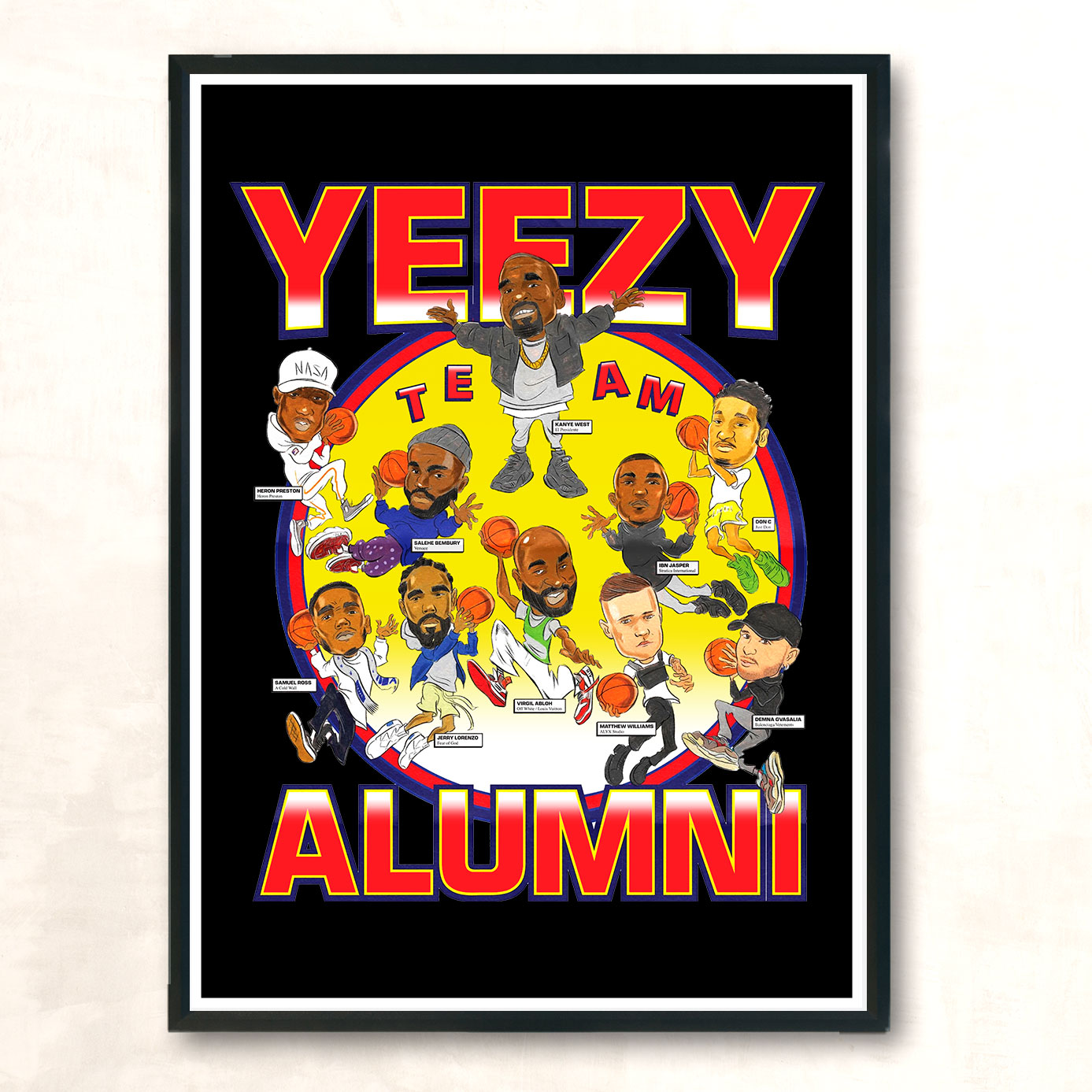 sum fajance chokerende Yeezy Alumni Team Vintage Wall Poster - Aestheticlux.com