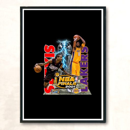 Iverson Vs Kobe Champions Vintage Aesthetic Wall Poster