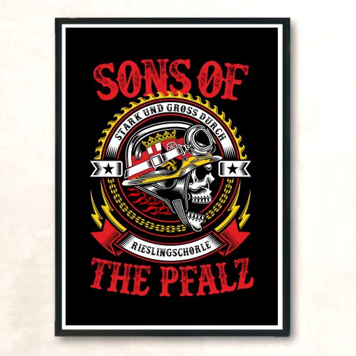 Sons Of Stark Und Gross Durch Rieslingschorle The Pfalz 80s Aesthetic Wall Poster